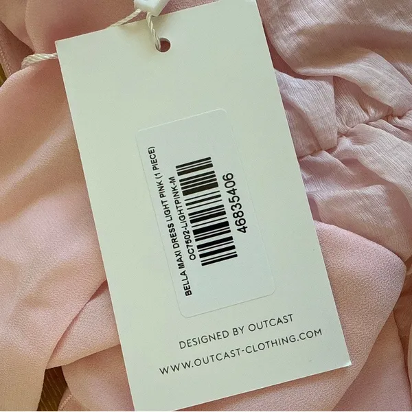 Outcast Clothing Strapless Maxi Dress Bella Size M Light Pink - Image 3