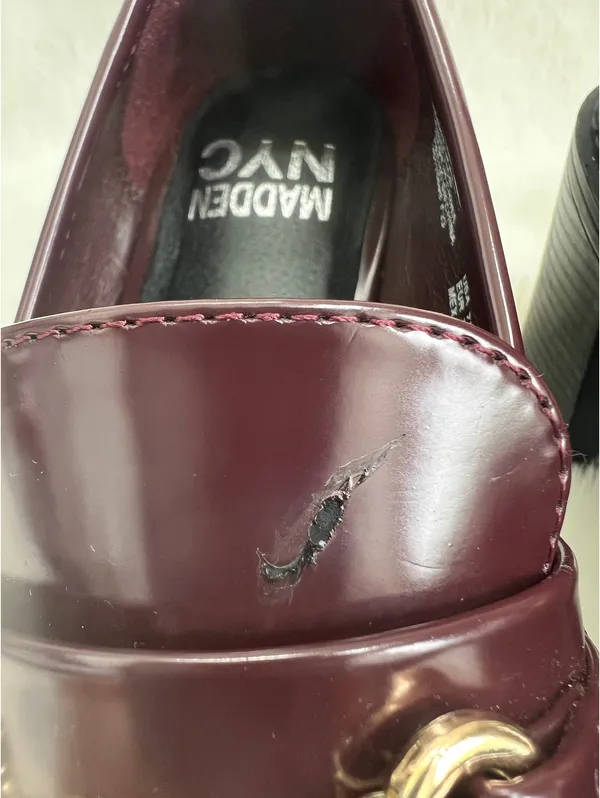 Madden Girl Madden NYC Burgundy Heeled Loafers size 7.5 - Image 3