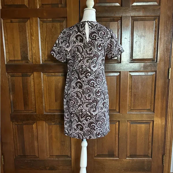 Michael‎ Kors Paisley Print Dress Women’s Size XS Short Sleeve A-Line Poly Crepe - Image 4