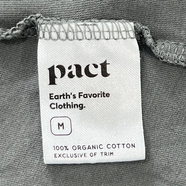 Pact Womens 100% Organic Cotton Softspun Essential V-Neck Tee M Charcoal Gray - Image 4