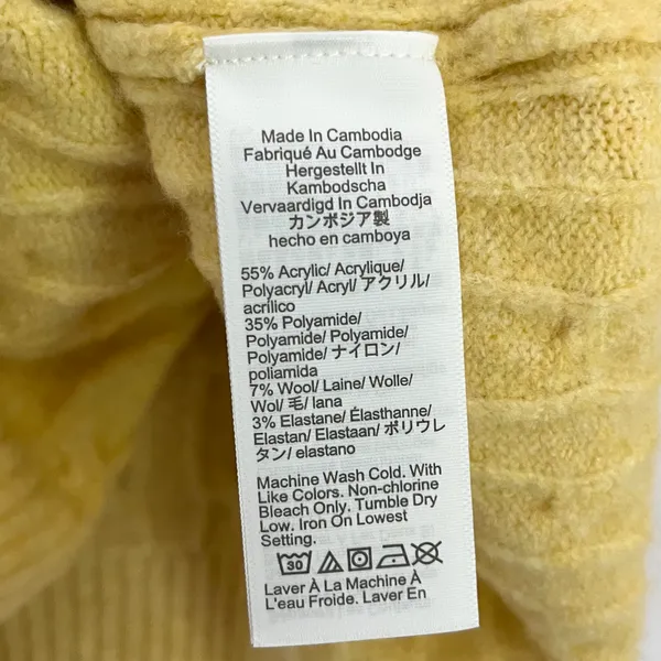 NWT J. Crew Factory Wool Mock Neck Sweater Extra Soft Yarn Yellow Small - Image 7