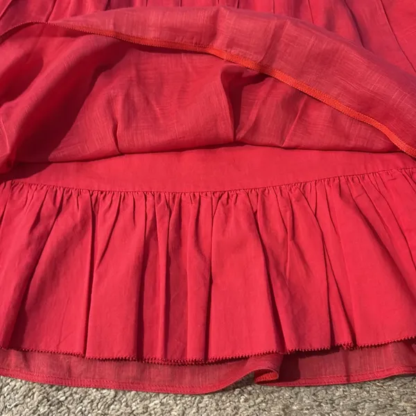 J. Crew Orange Pink Midi A-Line Skirt - Image 5
