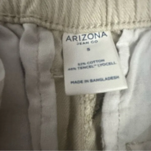 Arizona Jean Company Women's Wide Leg Cream Pants - Image 3