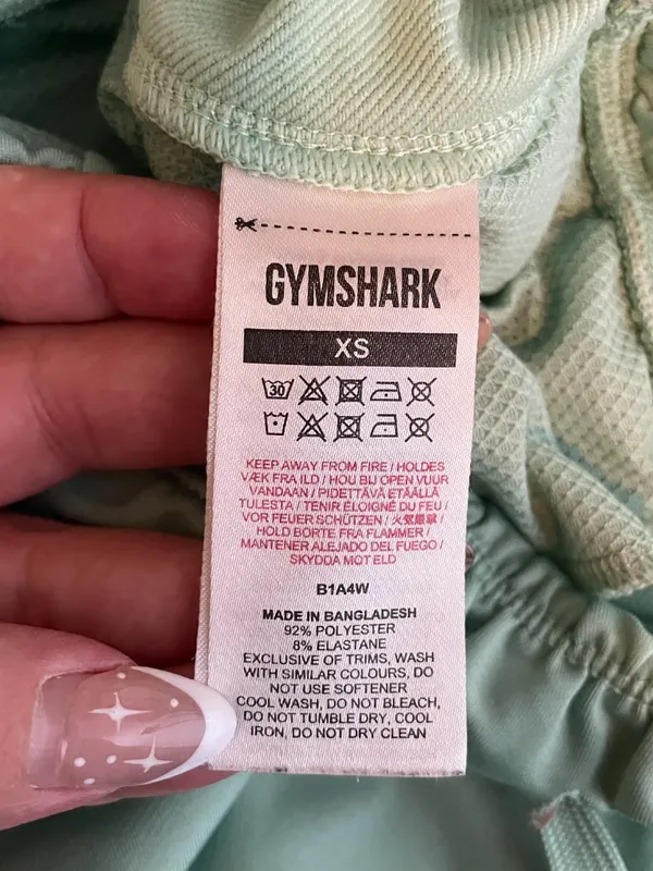 Gymshark Women XS Green Recess Shorts Snaps Pocket Drawstring Athleisure Workout - Image 7