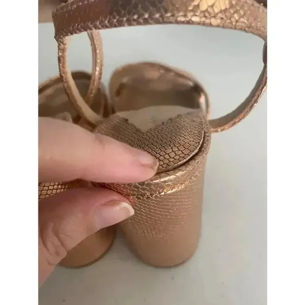 Women's Antonio‎ Melani Rose Gold Gwen’s Sandals Size 7M GUC! - Image 7