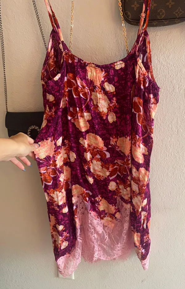 Free People Silk Lace Slip Dress - Image 9