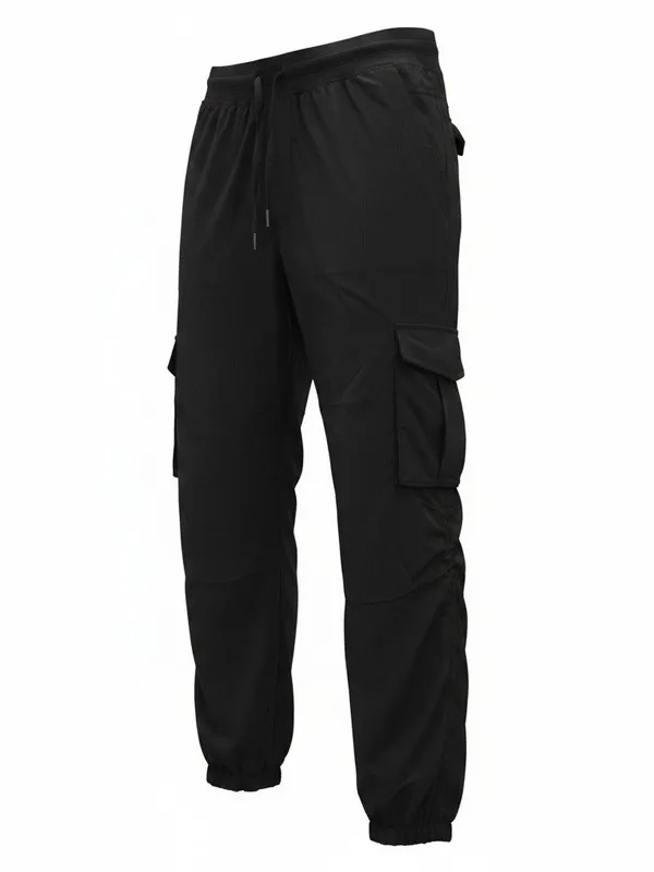 Lululemon Dance Studio Relaxed Fit Mid Rise Cargo Pants Black Womens Size: L - Image 2