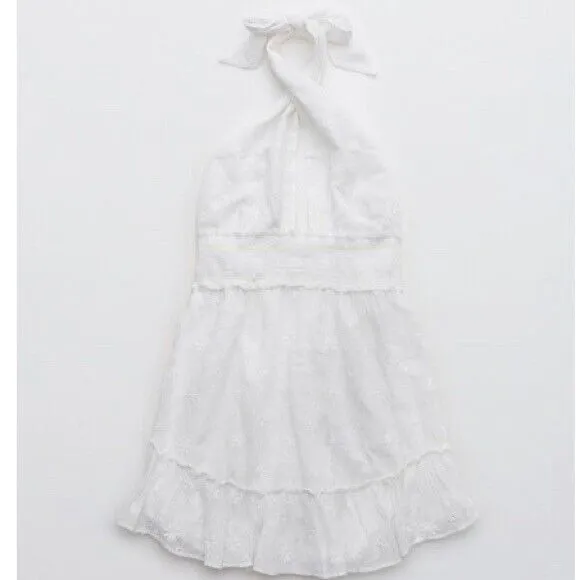 Aerie Spring Fling Mini Ruffle Floral Halter Dress - Image 3