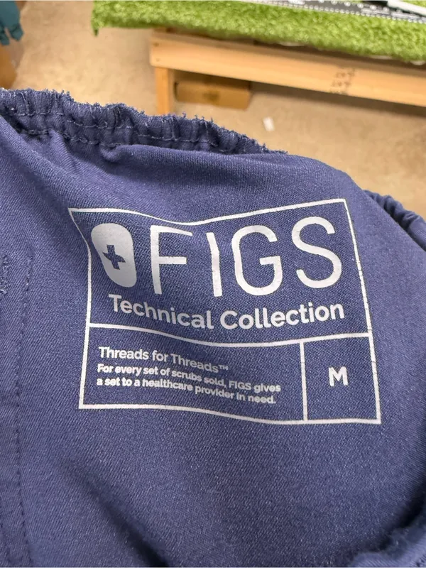 Figs‎ Yola High-Rise Slim Scrub Pant Navy Blue Drawstring Medical Medium TW2000R - Image 4
