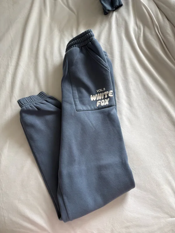 Blue white fox sweatpants Size XS - Image 2