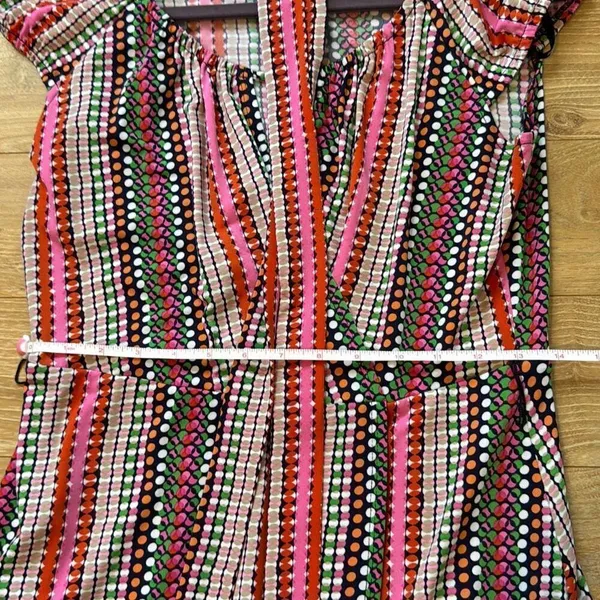 Laundry by‎ design multicolor polka dot dress with tie size small - Image 4