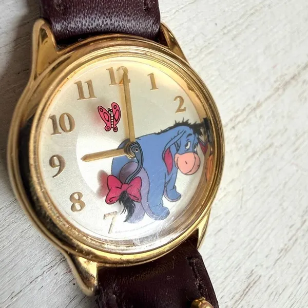 Disney Eeyore Animated Tail Watch Vintage SII Japan Winnie the Pooh Butterfly St - Image 3