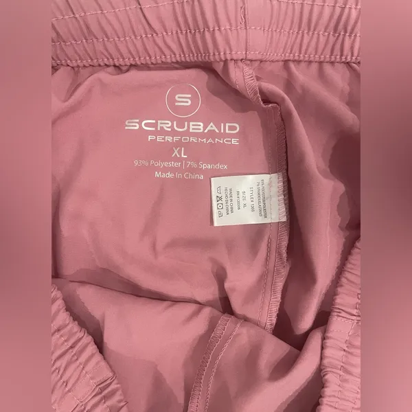 SCRUBAID Performance Pink Cargo Pants with Relaxed Fit and Matte Finish - Image 4
