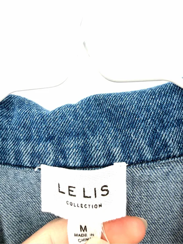 Anthropologie Le Lis Western 90’s Button Front Sleeveless Blue Denim Mini Dress - Image 9