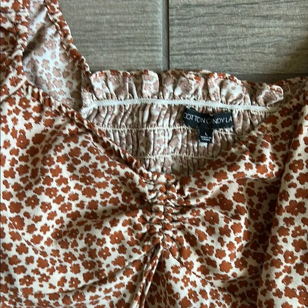 Cotton Candy Floral Puff Sleeve Dress - Image 3