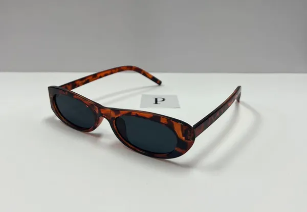 90s slim leopard oval sunglasses / 90s style retro oval sunglasses - Image 2