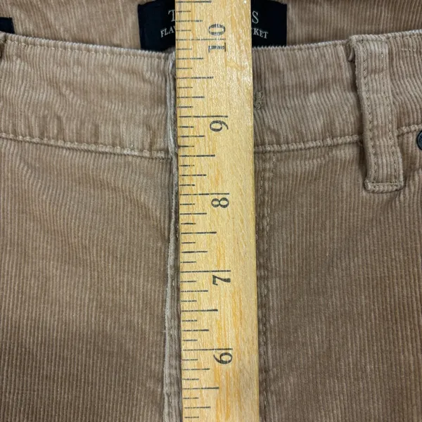 Talbots Heritage Corduroy Pants Womens 10 Tan Straight Curvy‎ Flawless Five-Pocket Camel - Image 5