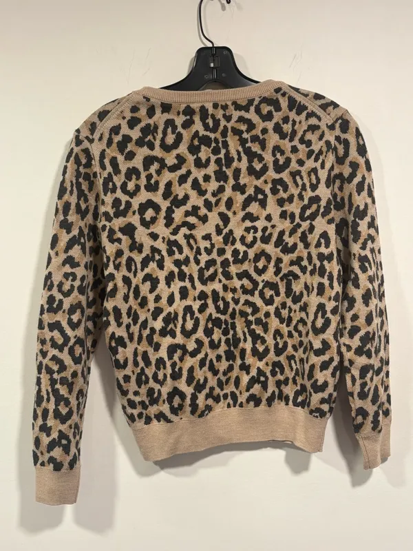 J. Crew Leopard Print Crewneck Sweater - Beige and Black - Image 4