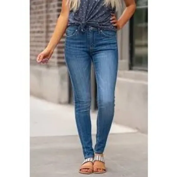 Kancan medium wash mid rise size 27 skinny jeans - Image 4