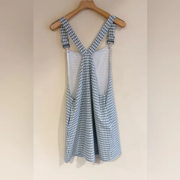 NWT Peach Love California‎ Gingham Jumper Overall pocketed Dress Large - Image 2