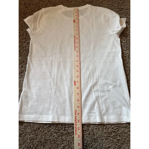 J. Crew White Sequin Clover Graphic T Shirt Size Medium NWT - Image 6