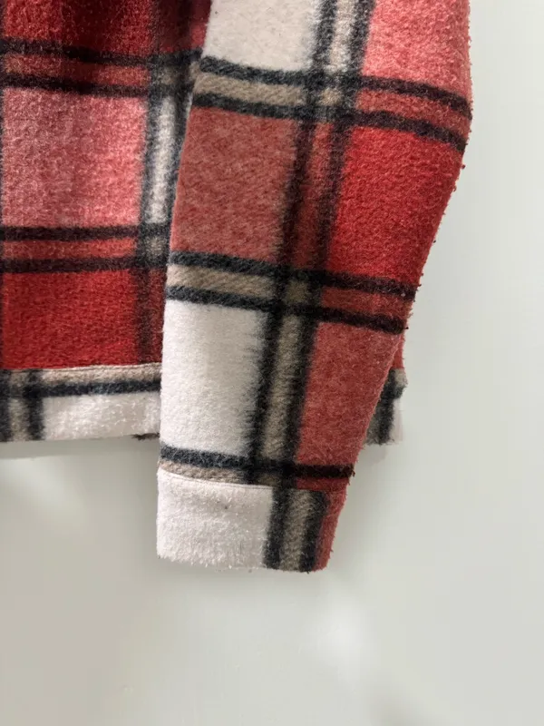 Staccato Red Plaid Front Button Up Jacket  - Image 4