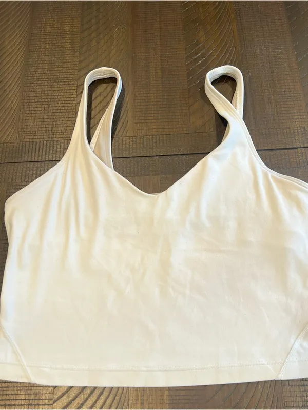 Lululemon white cropped align tank top 6 women - Image 4