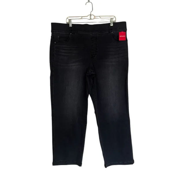 NWT Spanx Ankle Straight Leg Denim Jeans 20355R - Vintage Black SZ-3X - Image 6