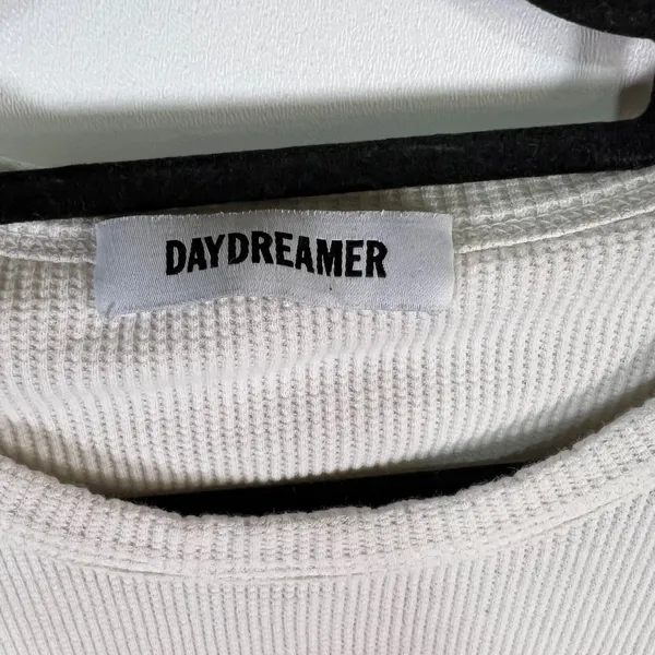 Daydreamer Nirvana In Utero Thermal Long Sleeve Crop Top Cream Grunge‎ 90's Band - Image 4