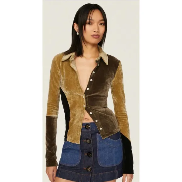 Open Product Paneled Velvet Top Rent the runway Preloved 1 $170 - Image 4