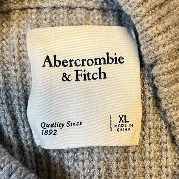 Abercrombie & Fitch Women's Knit‎ Sleeveless Top Mock Neck Gray Sweater Vest XL - Image 5