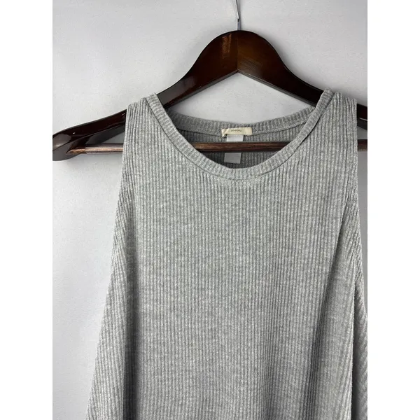 Women’s Eberjey Small Light Gray Ribbed Tank Top - Image 2