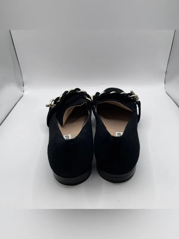 Karl Lagerfeld Paris Lynette Women's Black Suede Chain Loafer Flats Shoes 8.5M - Image 6