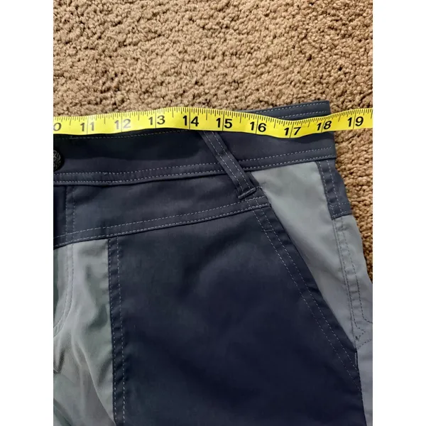 Prana Zion asha color black hiking shorts blue grey size 12 - Image 2
