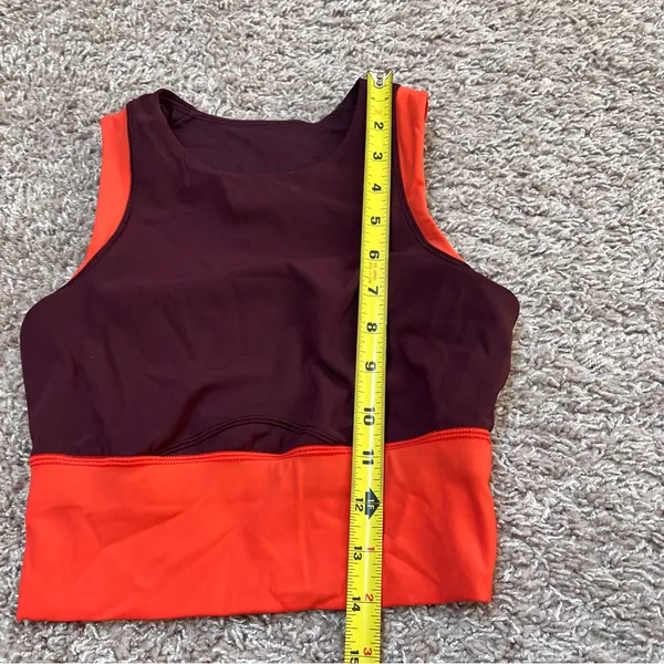 Lululemon Kick Serve Sweat Color Block Longline Sports Bra - Image 9