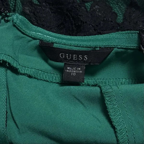 Guess Y2K Inspired Lace Overlay Green Bodycon Dress Party Special Occasion 10 - Image 7