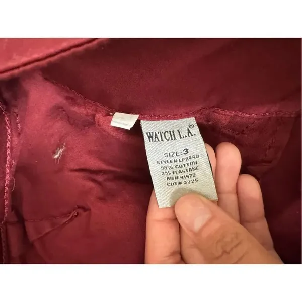 Burgundy skinny jeans Red Size 2 - Image 4
