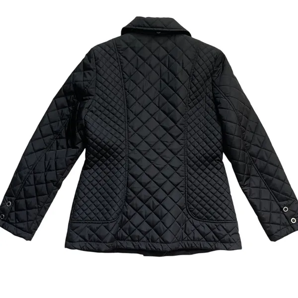 Calvin Klein Black Quilted Puffer Coat Full Zip &‎ Snap Collared Size Small - Image 2