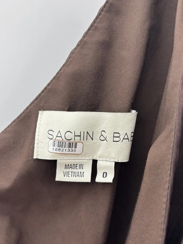 Sachin & Babi One Shoulder Keely Gown in‎ Brown - Image 6