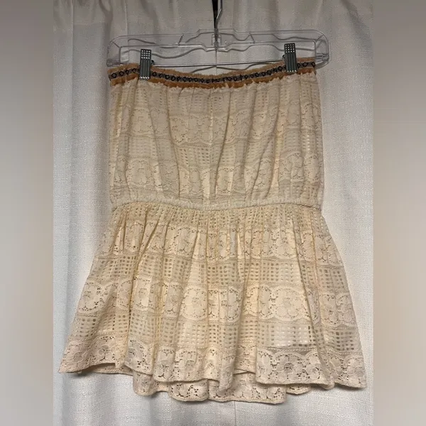 Anthropologie x Verb Ivory Strapless Lace Top NWOT - Image 4