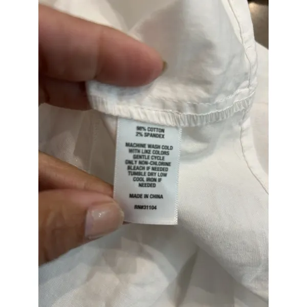 Crown & Ivy White Cotton Tiered Ruffle Midi Dress sz Large Modest Teacher Church - Image 4