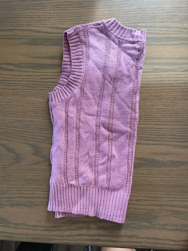 Purple Sweater Vest Size M - Image 3