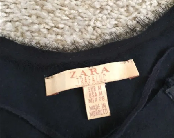 ZARA Black short sleeve top never worn - Image 3