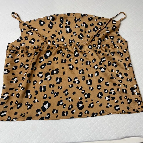 Nasty Gal Leopard Print Cowl Neck Cami Tank Top Women’s XL‎ - Image 6