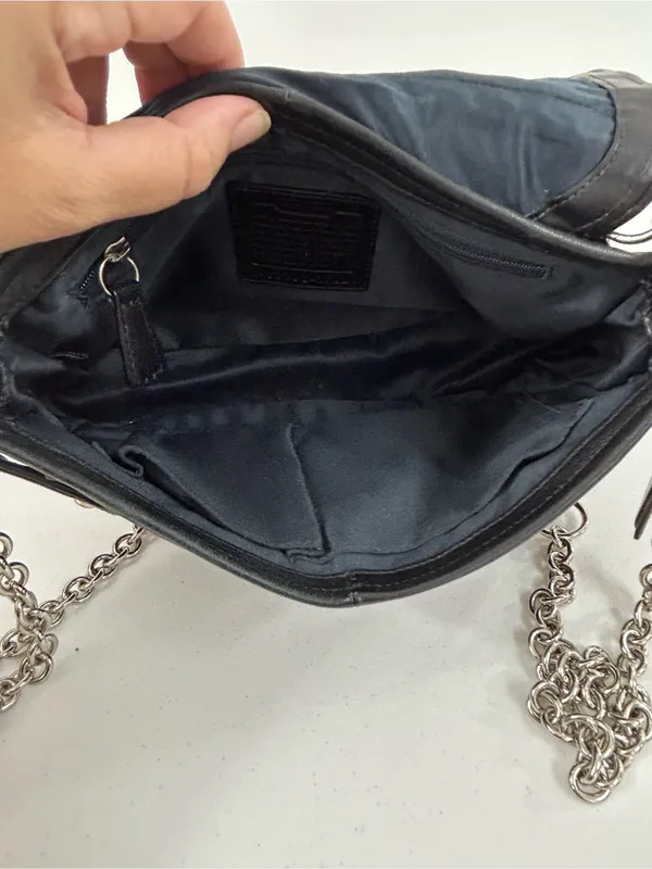 Coach Chelsea Convertible Crossbody Shoulder Bag Turnlock Flap Black F17825 - Image 16