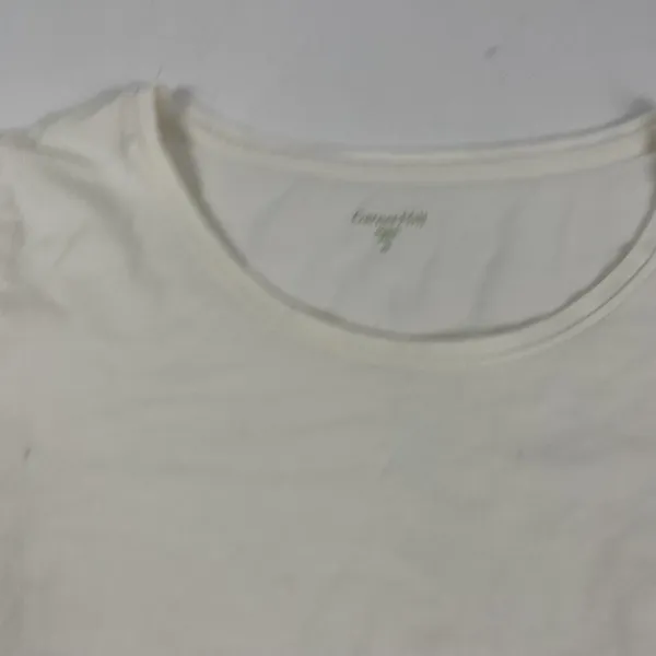 Garnet Hill Shirt Womens XS White Scoop Neck Long Sleeve Stretch Jersey‎ Basic - Image 2