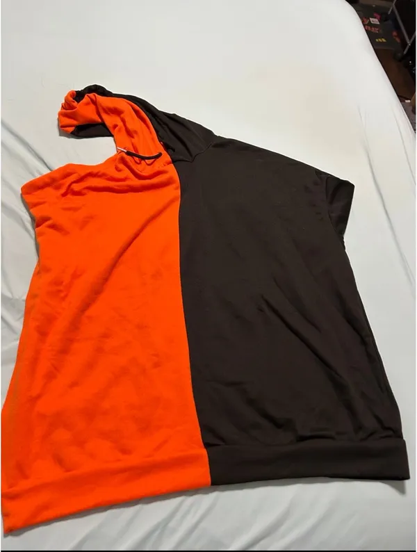Halloween pumpkin split sweater Orange - Image 4