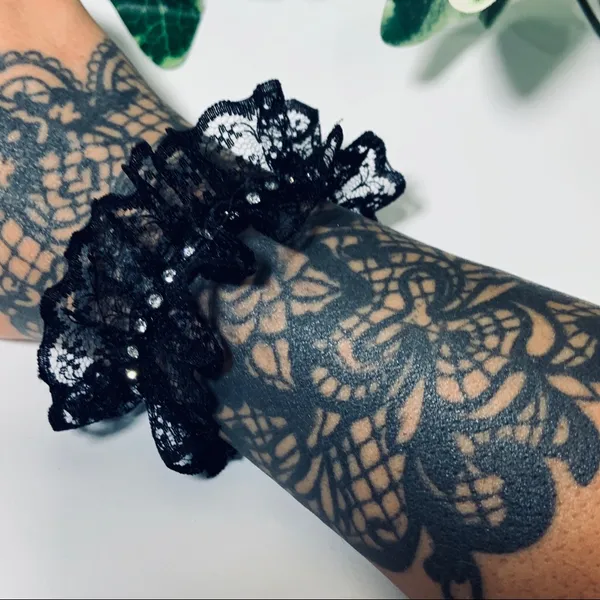 Victorian Steampunk Lace Bracelet New - Image 4
