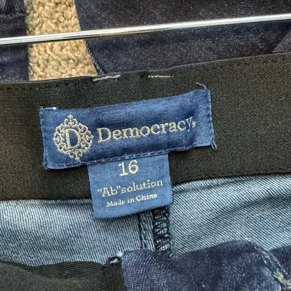 Democracy Ab Solution Womens Plus Skinny Jeans Sz 16 Dark Wash Stretch Denim - Image 14