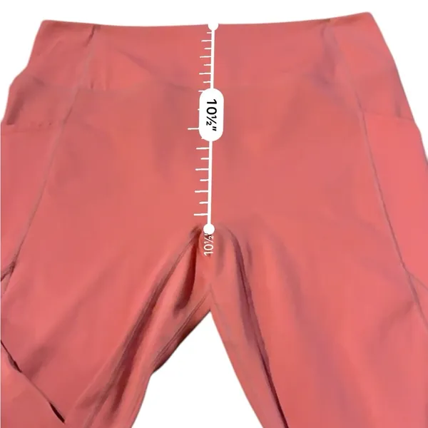 Le‎ Ore Coral Pink High Rise Cropped Pull-On Leggings Sz L - Image 13